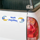 Crazy "MOON SHREDDER" Cartoon Bumpersticker (Op Truck)