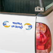 Crazy "MOONER ON BOARD" Cartoon Bumpersticker (Op Truck)