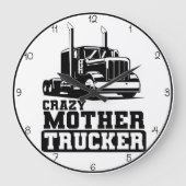 Crazy Mother Trucker: zwart en wit Grote Klok (Voorkant)