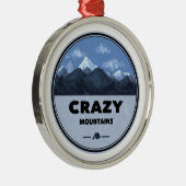 Crazy Mountains Montana Camping Metalen Ornament (Rechts)
