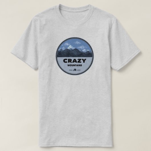 Crazy Mountains Montana Camping T-shirt (Design voorkant)
