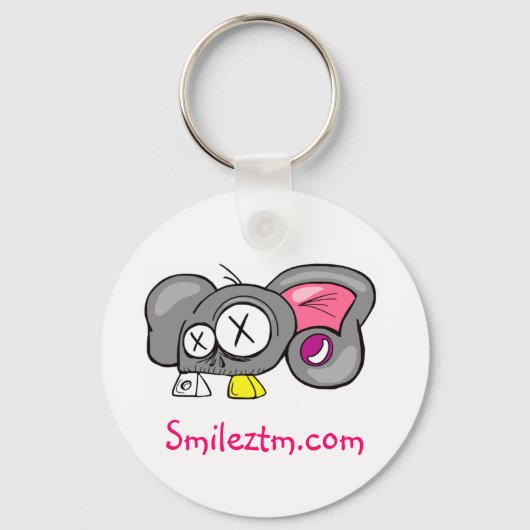 Crazy Mouse Head-ontwerp Sleutelhanger (Voorkant)