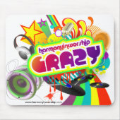 "Crazy" Mousepad Muismat (Voorkant)