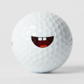 Crazy Mouth Fools Day Emoticon Golfballen (Voorkant)