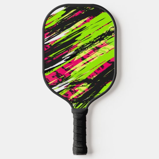 Crazy Multi-Color Racing Background Pickleball Paddle (Voorkant)