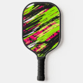 Crazy Multi-Color Racing Background Pickleball Paddle (Achterkant)