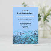 CRAZY MUSICAL NOTES Bar Bat Mitzvah Party Card Kaart (Staand voorkant)