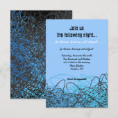 CRAZY MUSICAL NOTES Bar Bat Mitzvah Party Card Kaart (Voorkant / Achterkant)