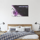 CRAZY MUSICAL NOTES Bar Mitzvah Inlogbord Canvas Afdruk (Insitu (Slaapkamer))