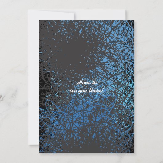 CRAZY MUSICAL NOTES Bar Mitzvah Invitation Kaart (Achterkant)