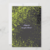 CRAZY MUSICAL NOTES Bar Mitzvah Invitation Limoen Kaart (Achterkant)