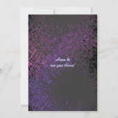 CRAZY MUSICAL NOTES Bar Mitzvah Invitation Violet Kaart (Achterkant)