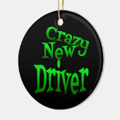 Crazy New Driver in het groen Keramisch Ornament (Links)