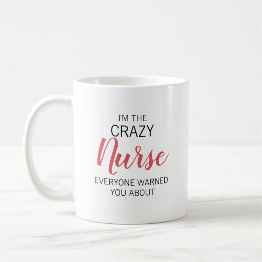 Crazy Nurse Personalized Name Koffiemok (Links)