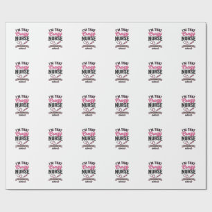 Crazy Nurse Quote Vintage Gravure Shirt Ontwerp_1 Cadeaupapier