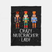 Crazy Nutcracker Lady Fleece Deken (Voorkant)