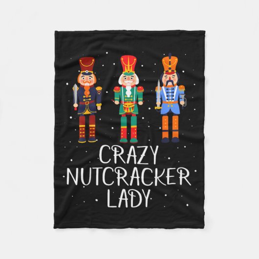 Crazy Nutcracker Lady Fleece Deken (Voorkant)