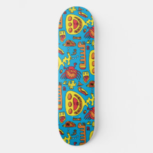 Crazy Ocean Creats and Yellow Submarine Beach Persoonlijk Skateboard