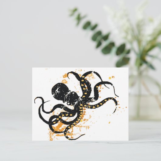 Crazy Octopus Briefkaart (Staand voorkant)