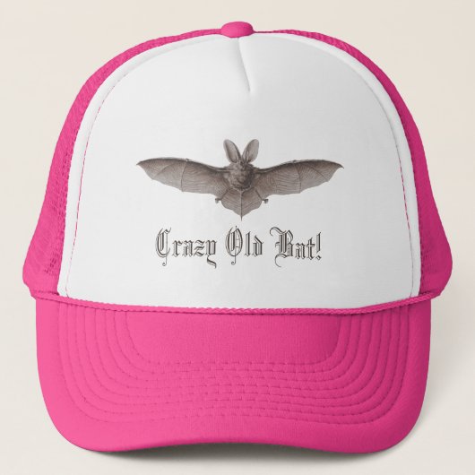 Crazy Old Bat Funny Batty Humor voor Cranky Women Trucker Pet (Voorkant)