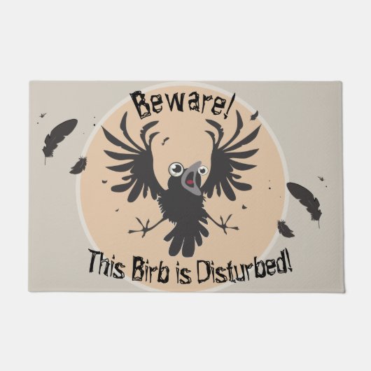 Crazy Old Birb Raven Deurmat (Voorkant)