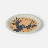 Crazy Old Birb Raven Papieren Bordje (Gekanteld)