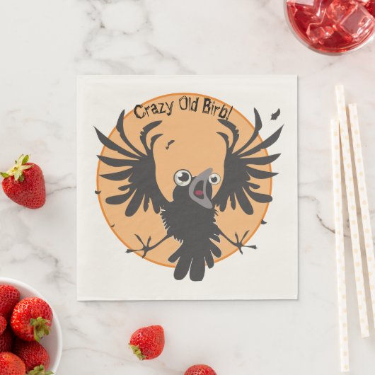 Crazy Old Birb Raven Servet (Insitu)