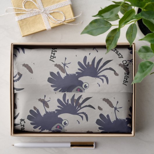 Crazy Old Birb Raven Tissuepapier (Geschenk)