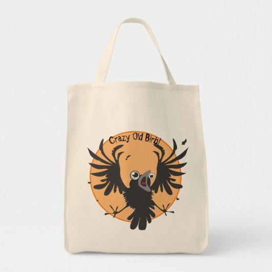 Crazy Old Birb Raven Tote Bag (Voorkant)