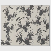 Crazy Old Birb Raven~wrappaper Cadeaupapier (Vlak)