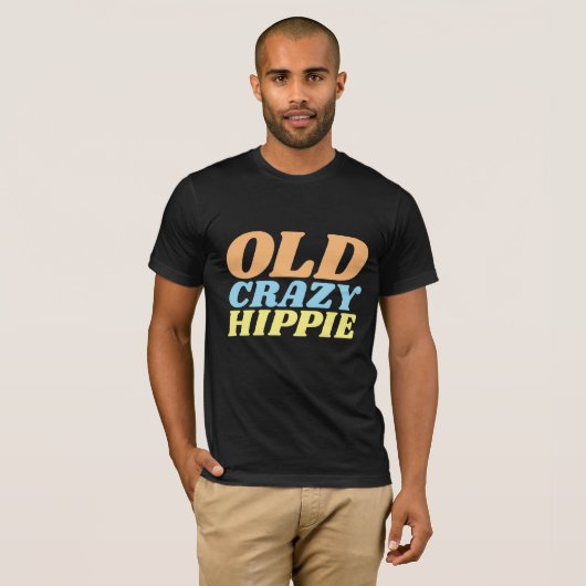 CRAZY OLD HIPPIE DA GRANDPA T-SHIRTS (Voorkant volledig)