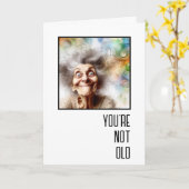 Crazy Old Lady Birthday Kaart (Gele Bloem)