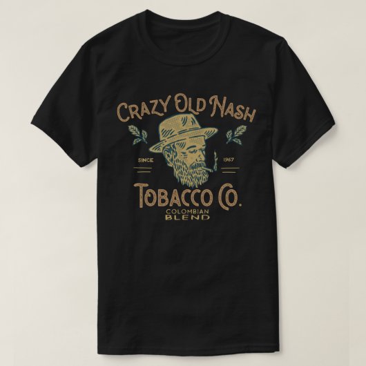 Crazy Old Nash tocacco co. T-shirt (Design voorkant)