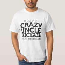 Crazy oom noemde zwarte typografische slogan t-shi