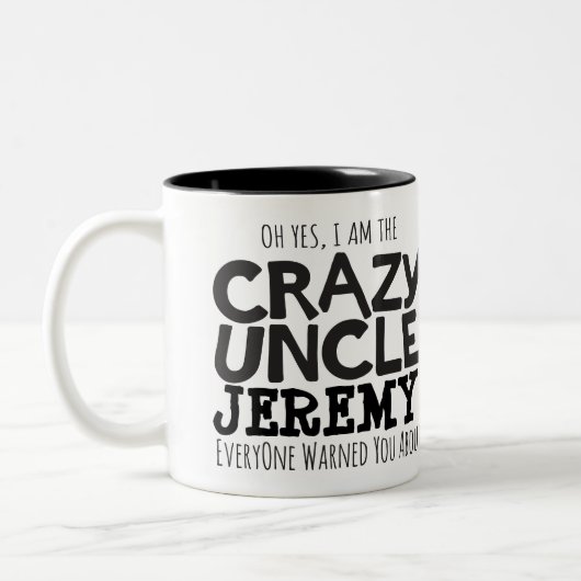 Crazy oom waarschuwt de douanenaam mono mok (Links)