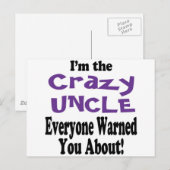 Crazy oom Warning Briefkaart (Voorkant / Achterkant)