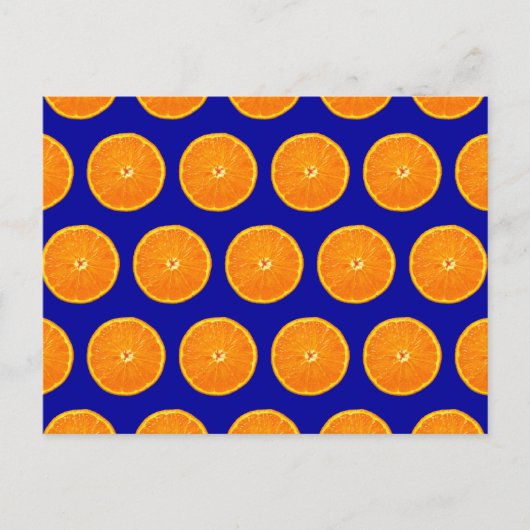 Crazy op Clementines - Blauw Briefkaart (Voorkant)
