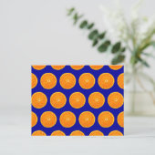 Crazy op Clementines - Blauw Briefkaart (Staand voorkant)