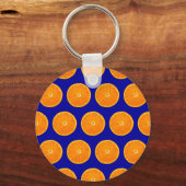 Crazy op Clementines - Blauw Sleutelhanger (Voorkant)