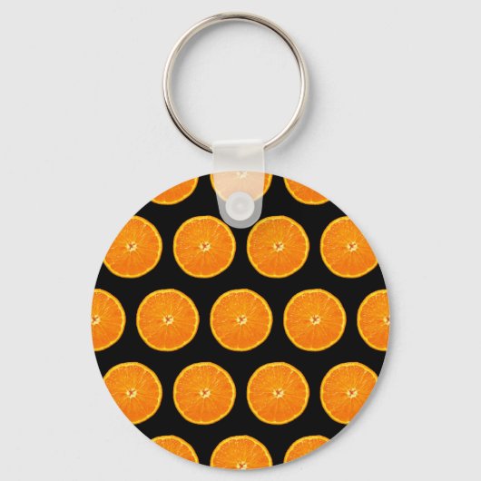 Crazy op Clementines - Zwart Sleutelhanger (Voorkant)