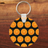Crazy op Clementines - Zwart Sleutelhanger (Voorkant)