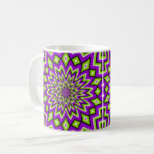 Crazy Optical Illusion - Bloemig Groen en Paarse Koffiemok (Voorkant links)