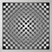 Crazy Optical Illusion - Morphing Metal Square Poster (Voorkant)