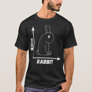 Crazy Optical Illusion Rabbit Duck Perspectiefbla T-shirt