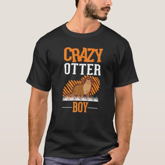 Crazy Otter Boy Sea Otter   T-shirt (Voorkant)