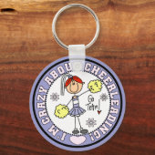 Crazy Over Cheerlead T-shirts en cadeautjes Sleutelhanger (Voorkant)