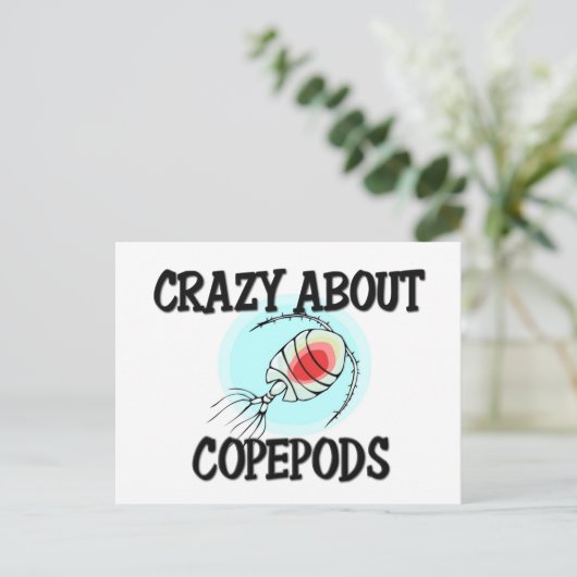 Crazy Over Copepods Briefkaart (Staand voorkant)