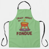 Crazy Over Fondue Pun T-Shirt Schort (Voorkant)