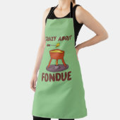 Crazy Over Fondue Pun T-Shirt Schort (Insitu)