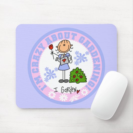 Crazy over Gardening Mousepad Muismat (Met muis)